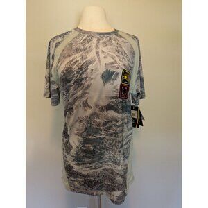 Realtree Fishing Mens UPF30 Flex Fabric T-Shirt With Mountain Print Medium